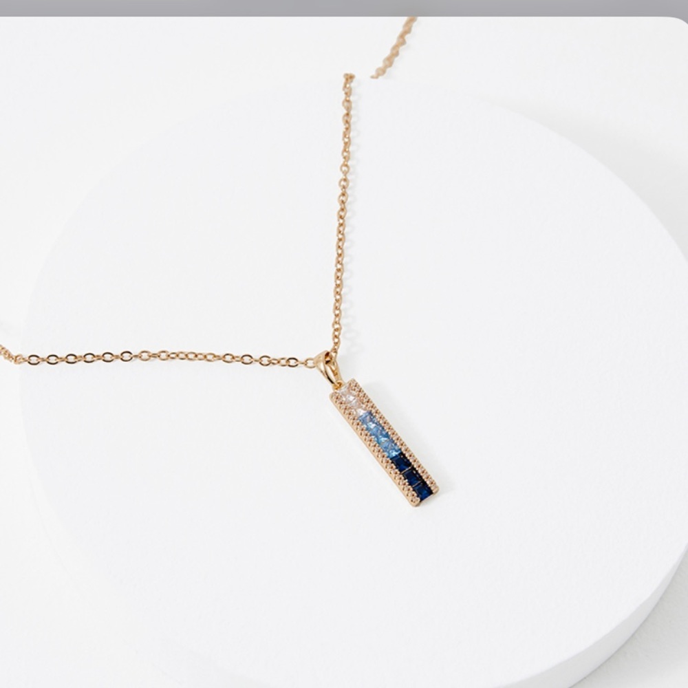 VINCE CAMUTO Blue Ombré CZ Necklace - Picture 7 of 12
